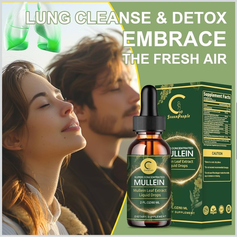 Mullein Leaf Extract Liquid Drops - 2 Pack - Picture 4 of 7